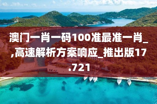 澳門一肖一碼100準最準一肖_,高速解析方案響應_推出版17.721