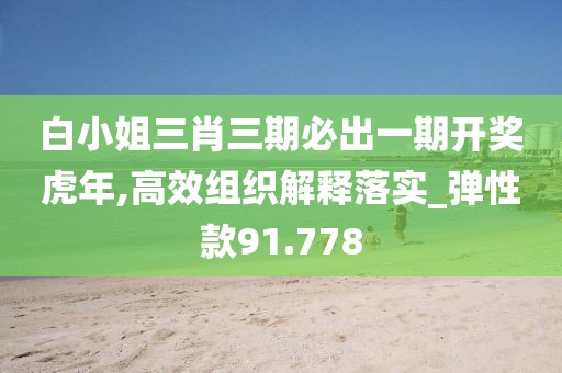 白小姐三肖三期必出一期開獎(jiǎng)虎年,高效組織解釋落實(shí)_彈性款91.778