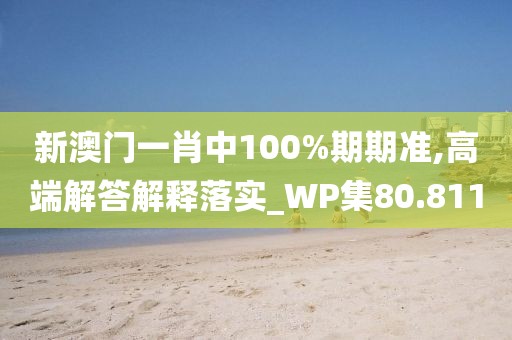 新澳門一肖中100%期期準(zhǔn),高端解答解釋落實(shí)_WP集80.811