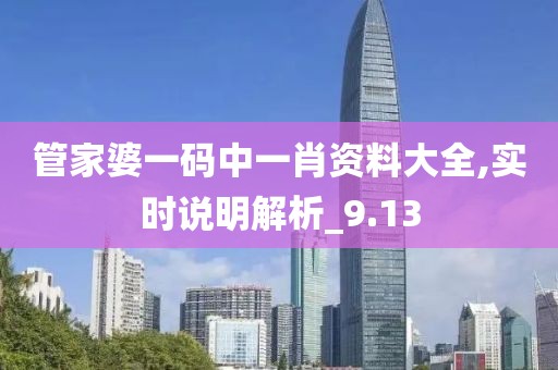 管家婆一碼中一肖資料大全,實(shí)時(shí)說(shuō)明解析_9.13