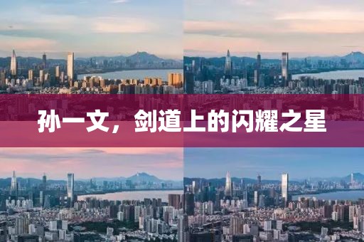 孫一文,劍道上的閃耀之星