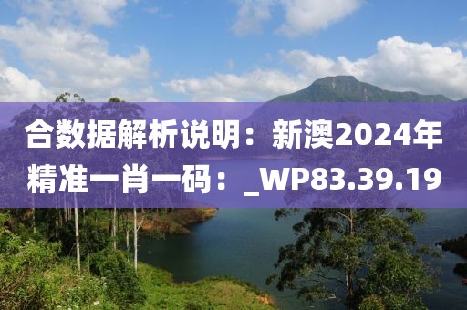 合數(shù)據(jù)解析說明：新澳2024年精準(zhǔn)一肖一碼：_WP83.39.19