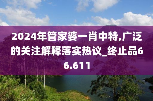 2024年管家婆一肖中特,廣泛的關注解釋落實熱議_終止品66.611