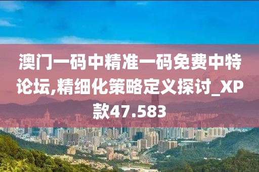 澳門一碼中精準一碼免費中特論壇,精細化策略定義探討_XP款47.583