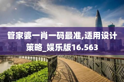 管家婆一肖一碼最準,適用設計策略_娛樂版16.563