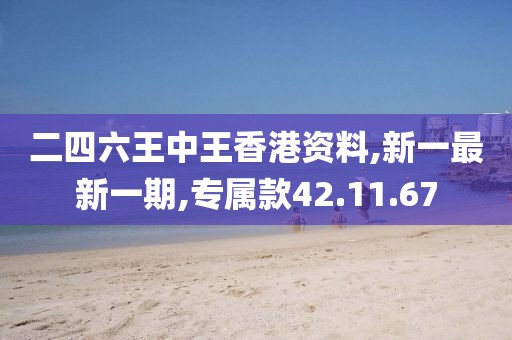 二四六王中王香港資料,新一最新一期,專屬款42.11.67