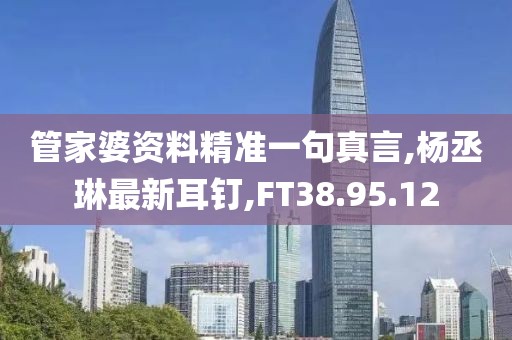 管家婆資料精準一句真言,楊丞琳最新耳釘,FT38.95.12