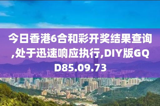 今日香港6合和彩開(kāi)獎(jiǎng)結(jié)果查詢,處于迅速響應(yīng)執(zhí)行,DIY版GQD85.09.73