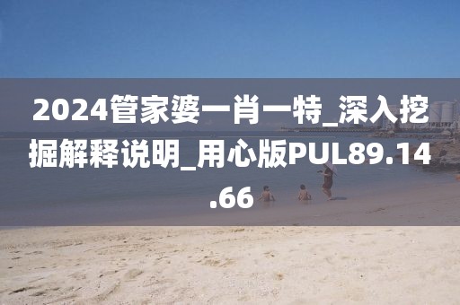 2024管家婆一肖一特_深入挖掘解釋說明_用心版PUL89.14.66