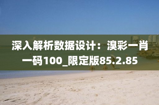 深入解析數據設計：溴彩一肖一碼100_限定版85.2.85