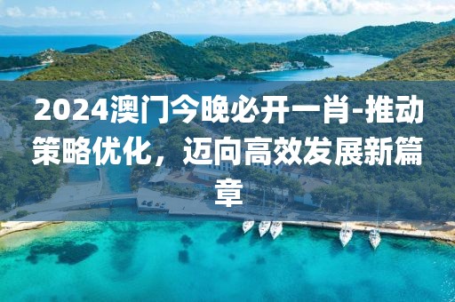 2024澳門今晚必開一肖-推動策略優(yōu)化,邁向高效發(fā)展新篇章