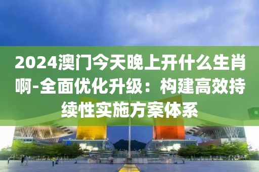 2024澳門今天晚上開什么生肖啊-全面優化升級：構建高效持續性實施方案體系