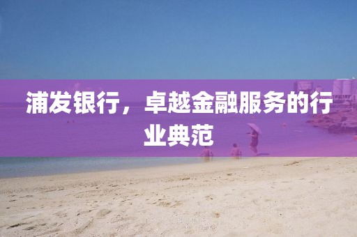 浦發銀行，卓越金融服務的行業典范