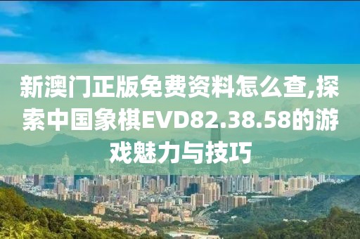 新澳門正版免費資料怎么查,探索中國象棋EVD82.38.58的游戲魅力與技巧
