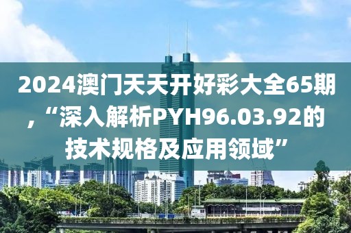 2024澳門天天開好彩大全65期,“深入解析PYH96.03.92的技術規格及應用領域”