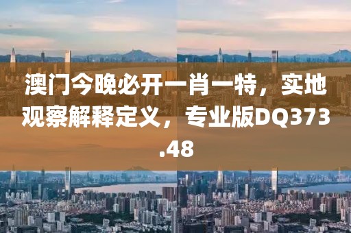 澳門今晚必開一肖一特,實地觀察解釋定義,專業版DQ373.48