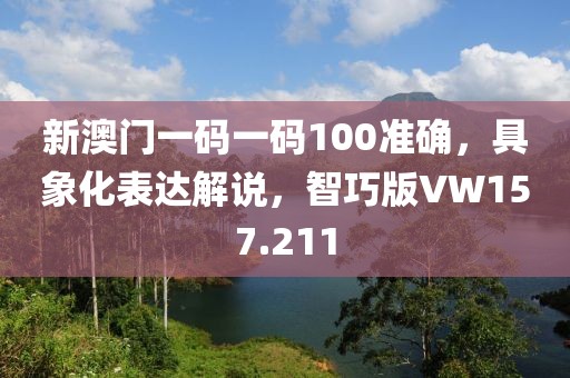 新澳門(mén)一碼一碼100準(zhǔn)確，具象化表達(dá)解說(shuō)，智巧版VW157.211