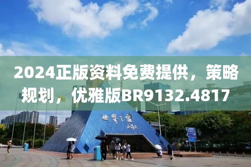 2024正版資料免費提供，策略規劃，優雅版BR9132.4817