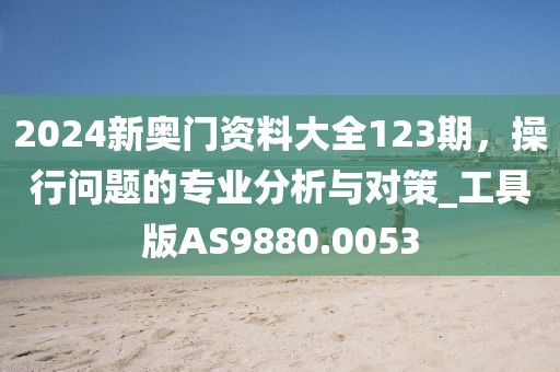 2024新奧門資料大全123期，操行問題的專業分析與對策_工具版AS9880.0053