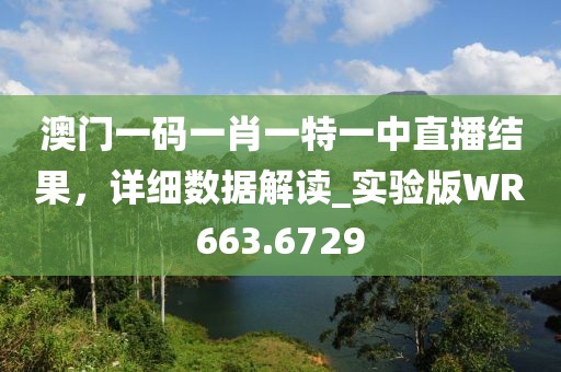 澳門一碼一肖一特一中直播結果,詳細數據解讀_實驗版WR663.6729