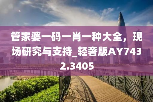 管家婆一碼一肖一種大全,現(xiàn)場(chǎng)研究與支持_輕奢版AY7432.3405