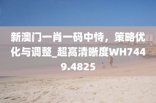 新澳門一肖一碼中恃，策略優(yōu)化與調(diào)整_超高清晰度WH7449.4825