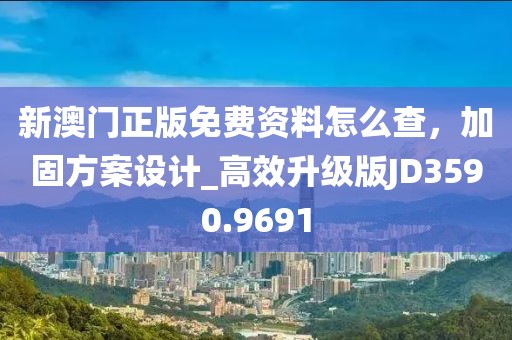 新澳門正版免費資料怎么查,加固方案設計_高效升級版JD3590.9691