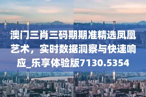 澳門三肖三碼期期準精選鳳凰藝術(shù),實時數(shù)據(jù)洞察與快速響應(yīng)_樂享體驗版7130.5354