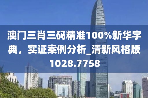 澳門三肖三碼精準100%新華字典，實證案例分析_清新風格版1028.7758
