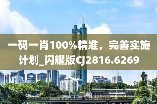 一碼一肖100%精準,完善實施計劃_閃耀版CJ2816.6269