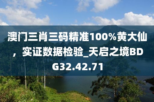 澳門三肖三碼精準(zhǔn)100%黃大仙，實(shí)證數(shù)據(jù)檢驗(yàn)_天啟之境BDG32.42.71