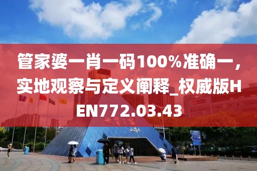 管家婆一肖一碼100%準確一,實地觀察與定義闡釋_權威版HEN772.03.43
