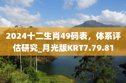 2024十二生肖49碼表，體系評估研究_月光版KRT7.79.81