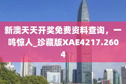 新澳天天開獎免費資料查詢，一鳴驚人_珍藏版XAE4217.2604