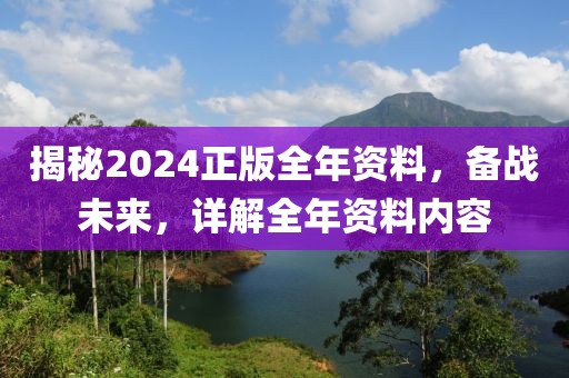 揭秘2024正版全年資料,備戰未來,詳解全年資料內容