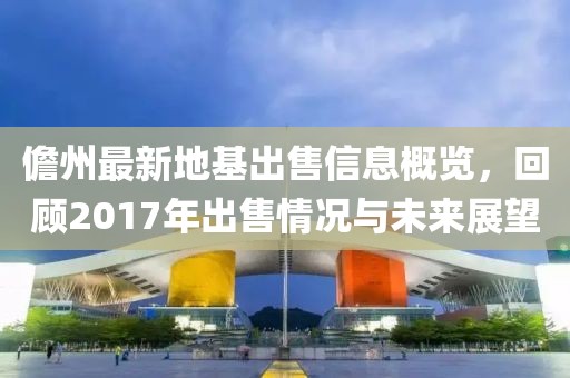 儋州最新地基出售信息概覽,回顧2017年出售情況與未來(lái)展望