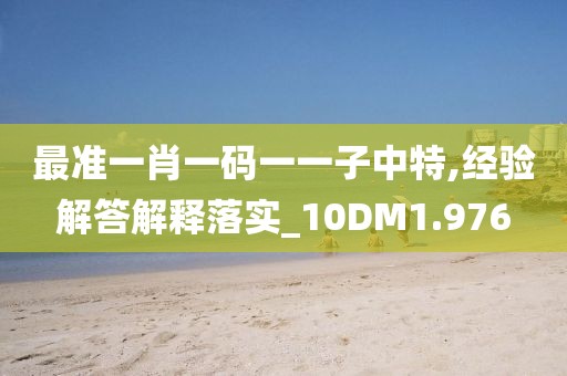 最準一肖一碼一一子中特,經(jīng)驗解答解釋落實_10DM1.976