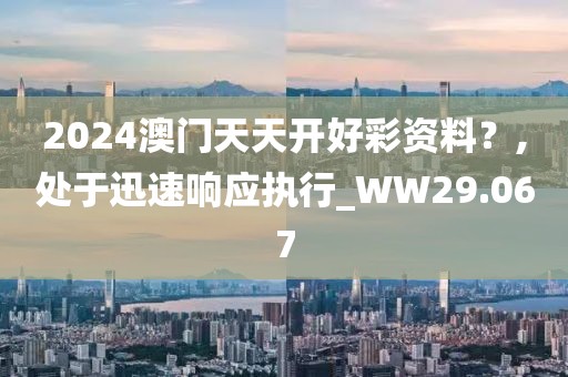 2024澳門天天開好彩資料？,處于迅速響應執行_WW29.067
