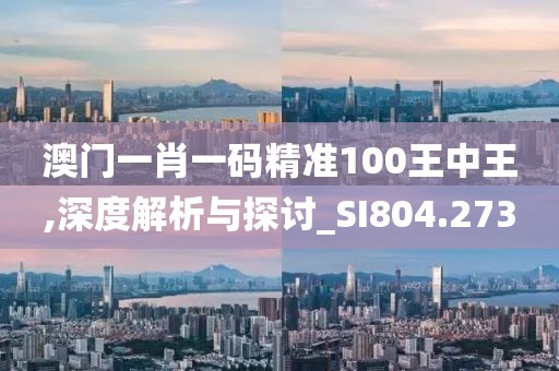 澳門一肖一碼精準100王中王,深度解析與探討_SI804.273