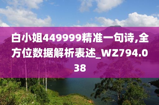 白小姐449999精準一句詩,全方位數(shù)據(jù)解析表述_WZ794.038