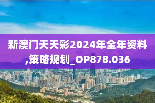 新澳門天天彩2024年全年資料,策略規劃_OP878.036