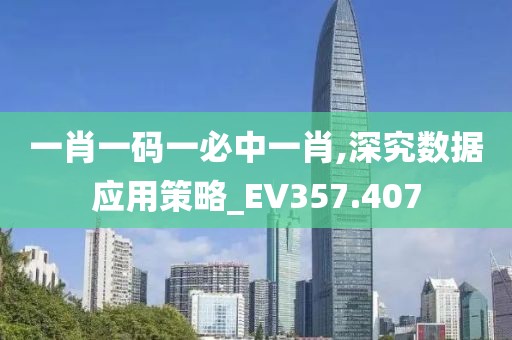 一肖一碼一必中一肖,深究數據應用策略_EV357.407