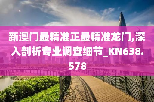 新澳門最精準正最精準龍門,深入剖析專業調查細節_KN638.578