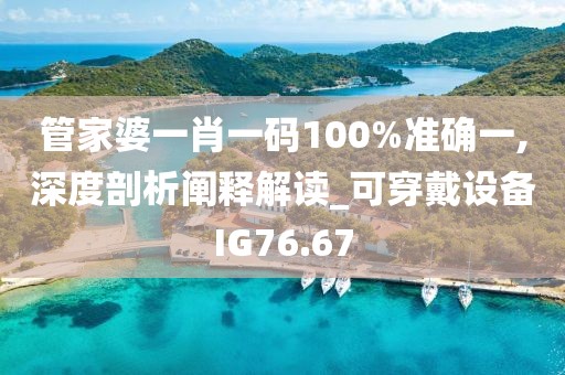管家婆一肖一碼100%準確一,深度剖析闡釋解讀_可穿戴設備IG76.67