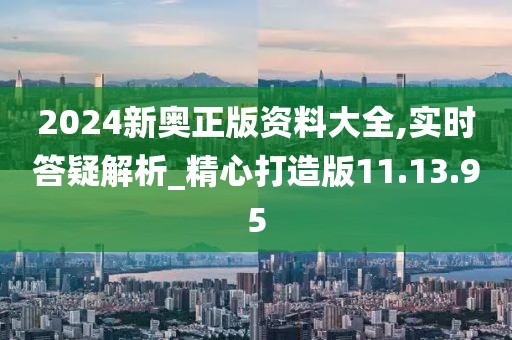 2024新奧正版資料大全,實時答疑解析_精心打造版11.13.95