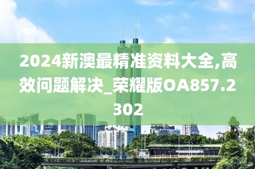 2024新澳最精準資料大全,高效問題解決_榮耀版OA857.2302