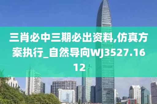 三肖必中三期必出資料,仿真方案執行_自然導向WJ3527.1612