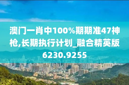 澳門一肖中100%期期準47神槍,長期執行計劃_融合精英版6230.9255