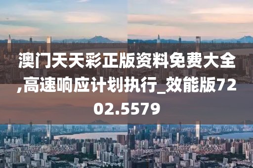澳門天天彩正版資料免費大全,高速響應計劃執行_效能版7202.5579