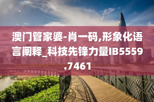 澳門管家婆-肖一碼,形象化語言闡釋_科技先鋒力量IB5559.7461